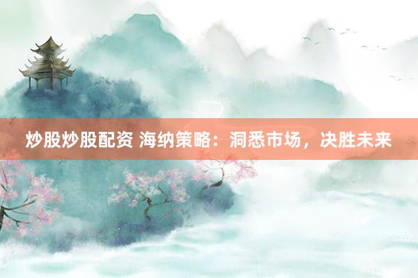 炒股炒股配资 海纳策略：洞悉市场，决胜未来
