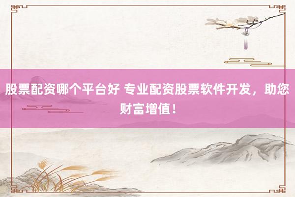 股票配资哪个平台好 专业配资股票软件开发，助您财富增值！